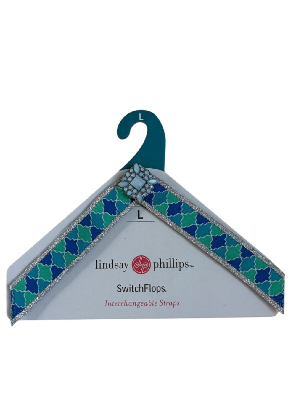 Lindsay Phillips SwitchFlops Interchangeable Geometric Straps (Blue / Green)